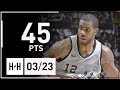 LaMarcus Aldridge Full Highlights Jazz vs Spurs (2018.03.23) - 45 Pts!