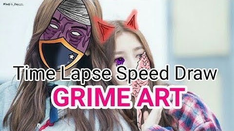 Time Lapse "Grime Art" Speed Draw Autodesk Sketchbook