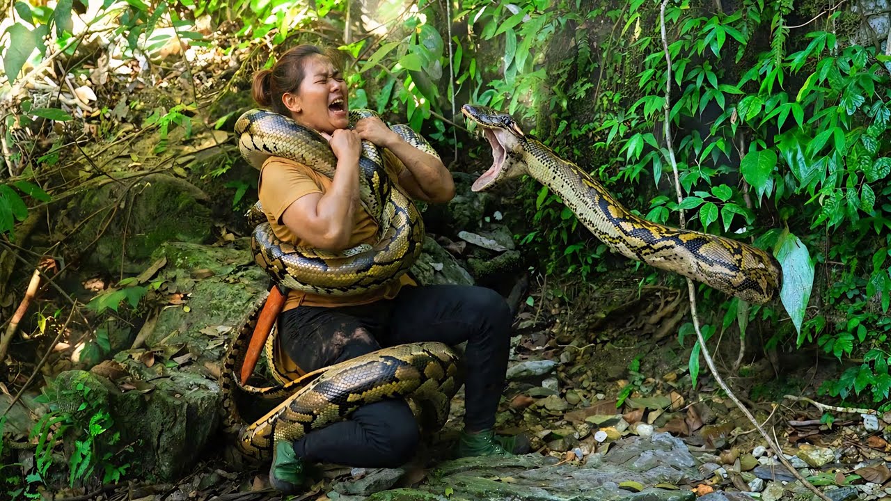 Alone in the deep forest: Narrow escape from a python's appearance ...