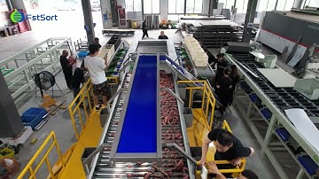Sweet potato processing-washing drying sorting machine, Süßkartoffel-Reinigungs- und Sortiermaschine