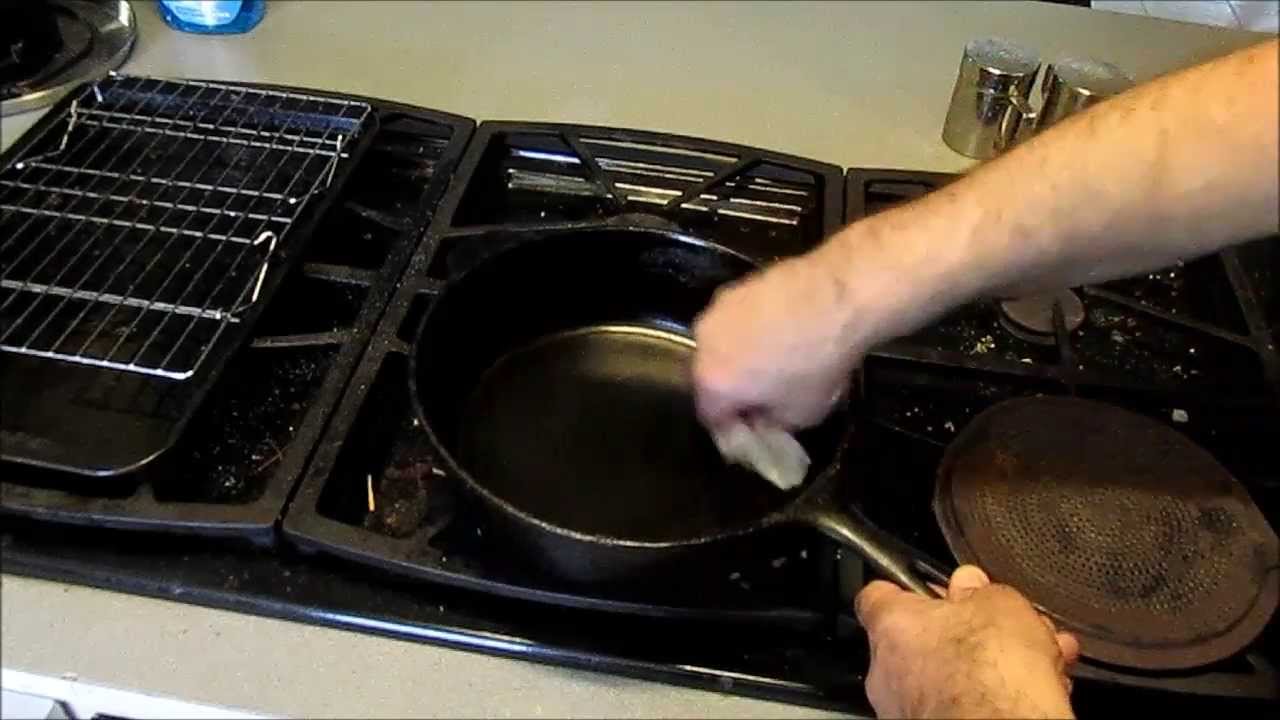 Cast iron pot & pan seasoning tips - YouTube