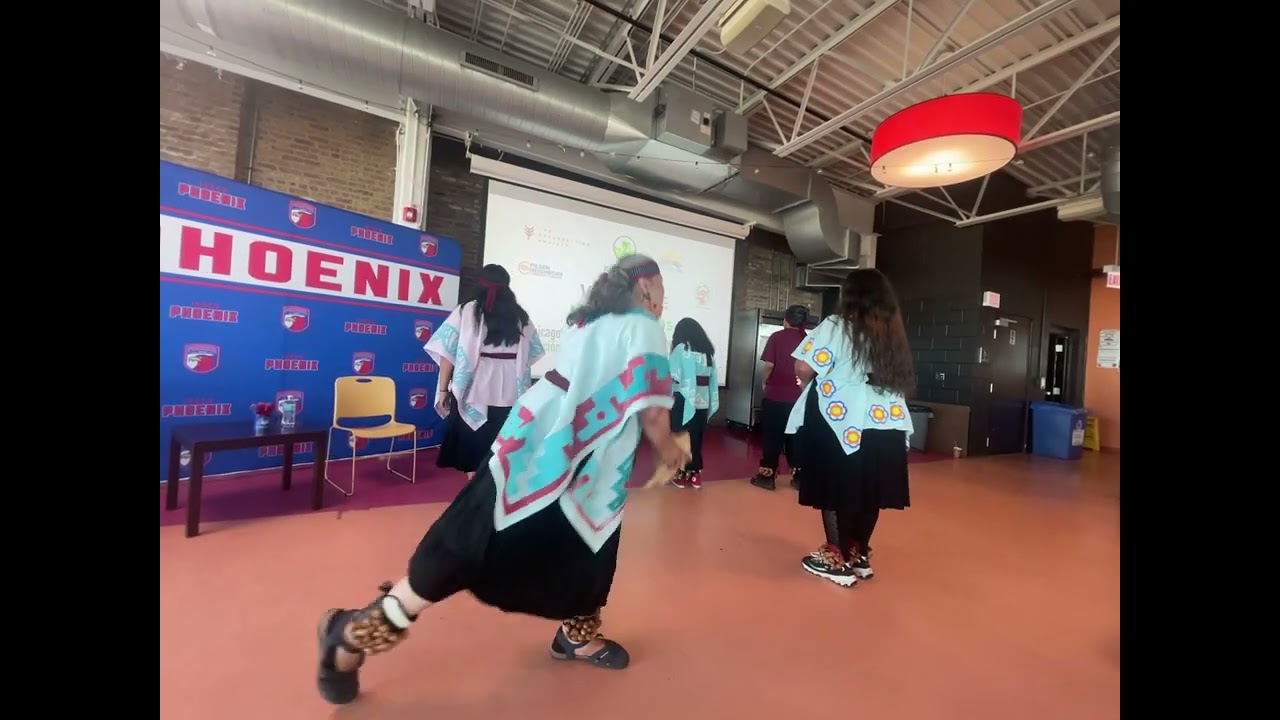 Chicago Aztec dance group performance