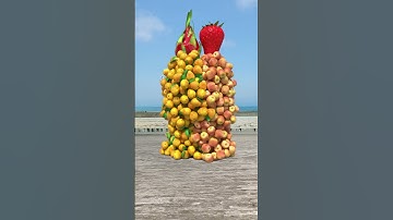 Use 3D special effects to create vegetable and fruit characters🍎🍆 stand up and walk...