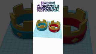 [1DAY_1CAD] CLASH ROYALE KING'S CROWN #shorts #tinkercad #project
