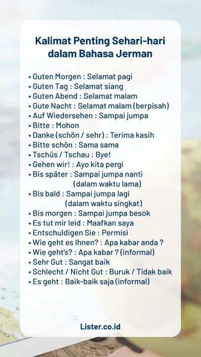 Kalimat Penting Sehari-hari dalam Bahasa Jerman #shorts #listercoid #kursusbahasaasing