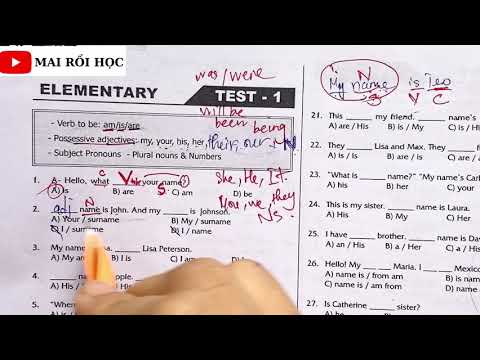 Video [1] - BẬC A1 - BÀI 1 - NGỮ PHÁP ÔN TRƯỚC KHI GIẢI ĐỀ -... - YouTube