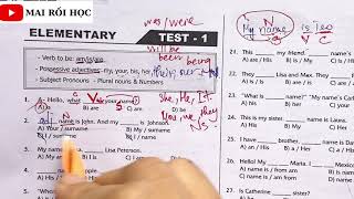 [1] - BẬC A1 - BÀI 1 - NGỮ  PHÁP ÔN TRƯỚC KHI GIẢI ĐỀ - Sách Test Your English