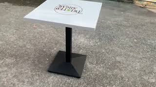 white corian solid surface dining table chairs with logo