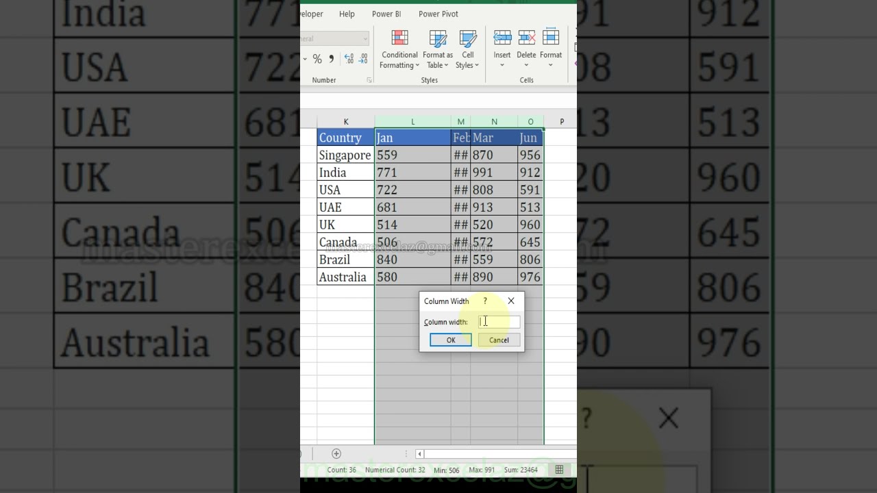 Where to use fixed column width, excel tutorial