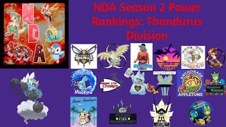 NDA THUNDURUS DIVISION POWER RANKINGS