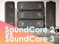 Anker SoundCore 3 vs SoundCore 2 Bluetooth Speaker Multi Cast