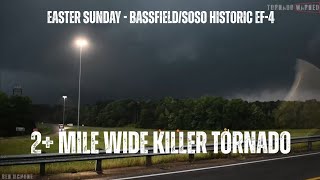 Chasing One of the Largest Tornadoes Ever - Bassfield/Soso, MS - Easter Sunday Outbreak [4K]
