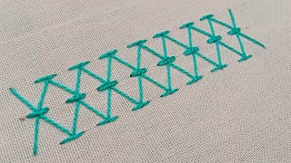Mirrored Chevron Stitch - Chevron Stitch Family | Stitch Directory