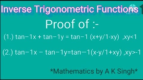 Inverse Trigonometric Functions class 12th #inverse  #formula #video