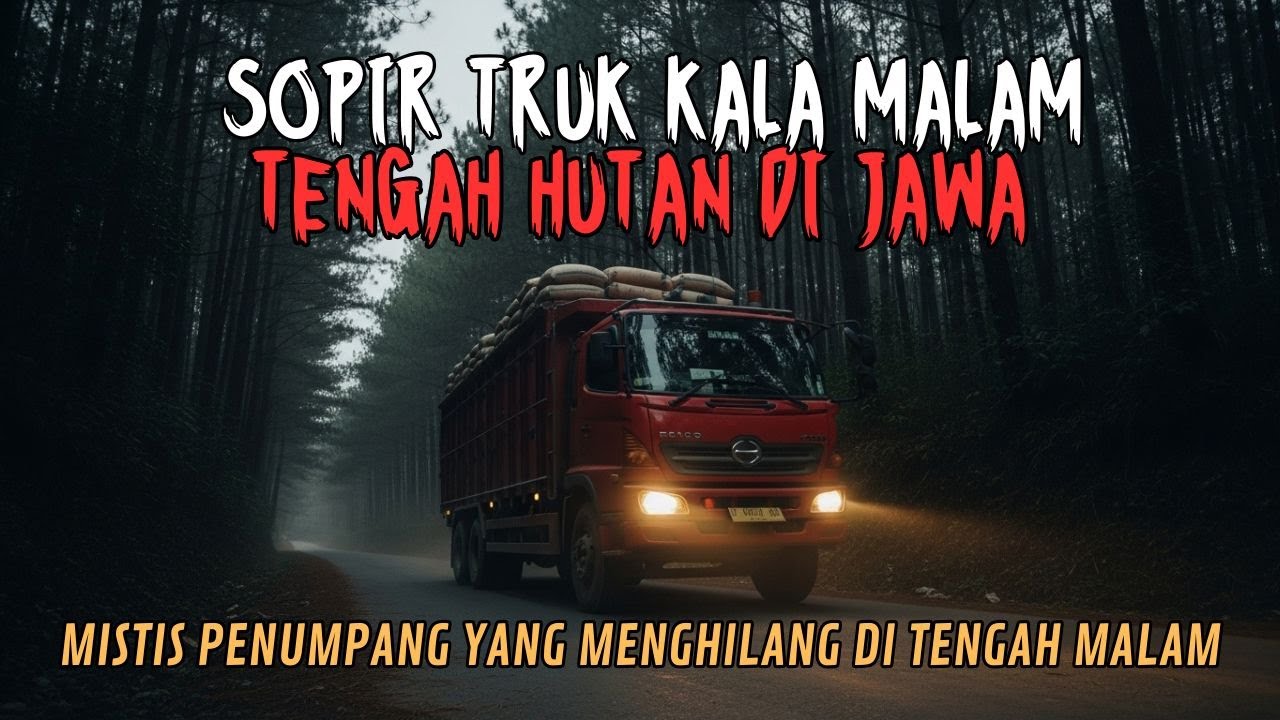 MERINDING PARAH SOPIR TRUK MALAM LEWAT TENGAH HUTAN! KISAH SOPIR TRUK BAWA PENUMPANG KALA MALAM