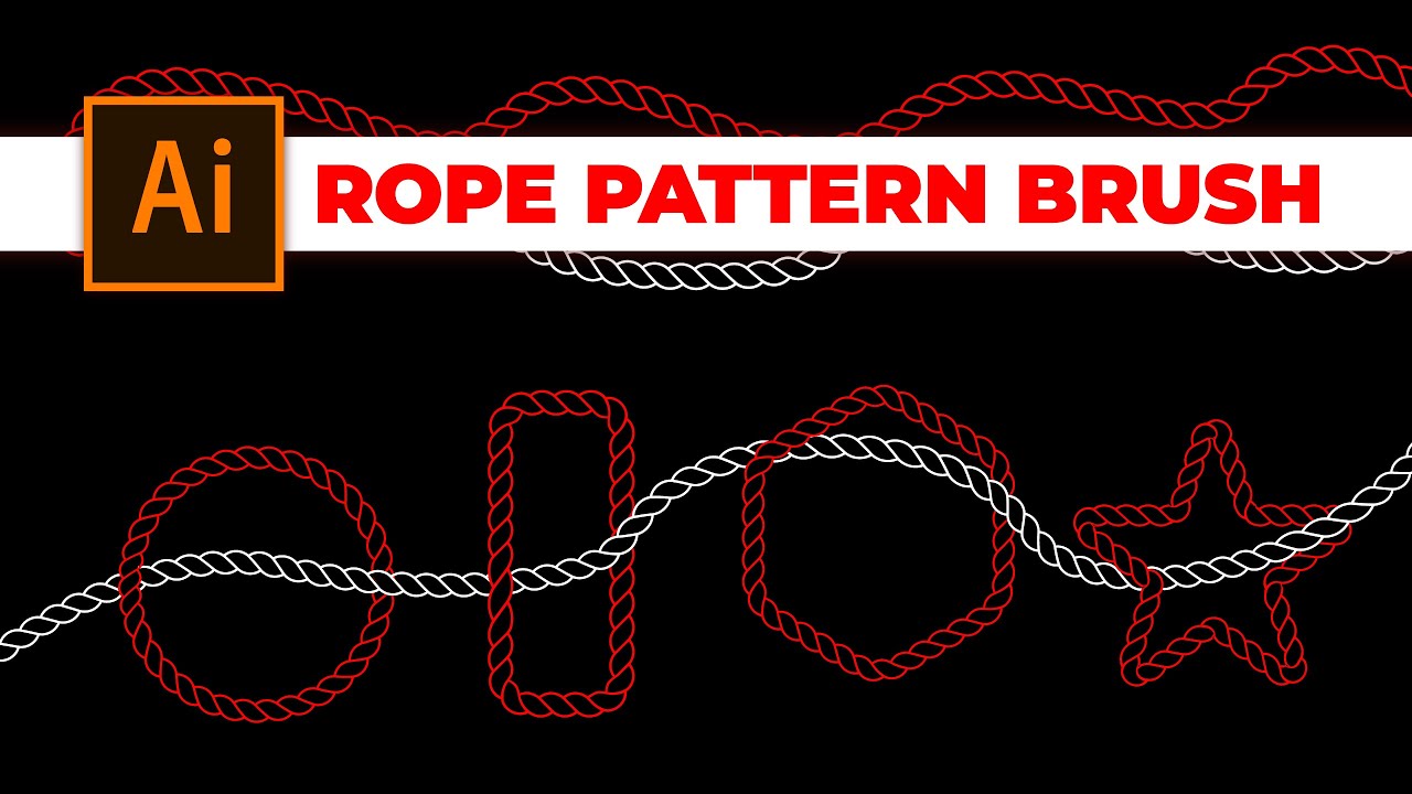How to create rope brush pattern easily | Adobe illustrator tutorial ...