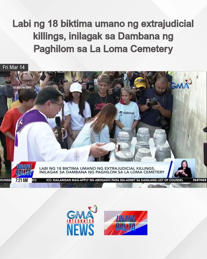Labi ng 18 biktima umano ng extrajudicial killings, inilagak sa Dambana ng... | Unang Balita