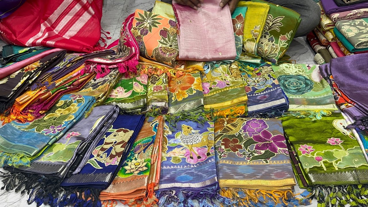 Mangalagiri Pattu Sarees & Dress Materials With Price // Mangalagiri Pattu 