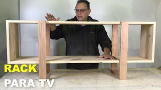 RACK PARA TV PASO A PASO - TUTORIAL DE CARPINTERÍA - YouTube