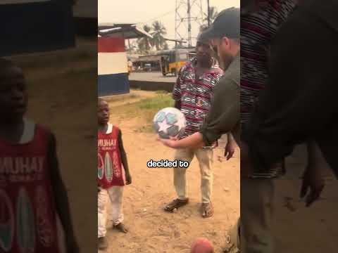 Tourist Gives African Kids A Real Football