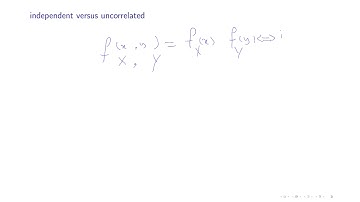 Independent Versus Uncorrelated
