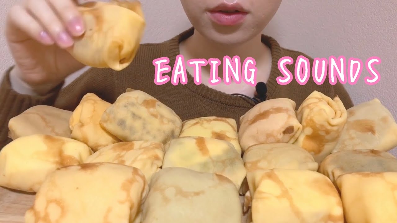 《Eating sounds》包みクレープ17種!Crepe Cake!