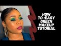How to :easy green makeup  tutorial