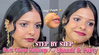Step By Step SHAADI & PARTY MAKEUP for BEGINNERS | Self SOFT GLAM makeup at HOME screenshot 5