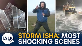 Storm Isha: Most Shocking Scenes As UK Battered By Super Storm