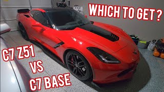 THE DIFFERENCES BETWEEN A CORVETTE C7 Z51 AND A NON Z51 BASE MODEL!