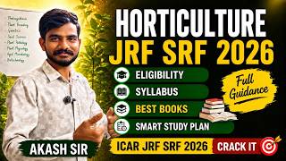 How to Crack Horticulture JRF SRF 2026 Complete Guide | Syllabus, Best Books & Exam strategy