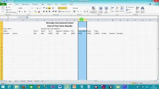 How to create Student Gradebook using Ms. Excel