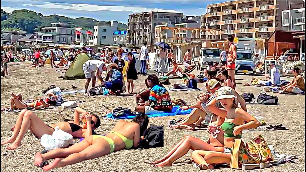 Japan's Most Popular beach Near Tokyo ,June 2022