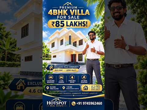 🏡 PREMIUM 4BHK VILLA FOR SALE – ₹85 LAKHS! ✨