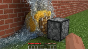 Piston vs Realistic Sponge (water inside) - Minecraft Compilation