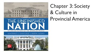 Podcast Chapter 3 Society and Culture in Provincial America