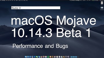 MacOS Mojave 10.14.3 Beta 1 - Performance and Bugs