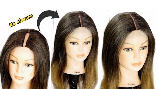 NO LACE CLOSURE NO FRONTAL 🔥 | How To Make Wig Without Closure | SEWING METHOD