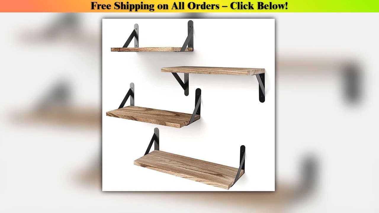Floating Shelves for WallBookshelvesWall Mounted Wood Shelf for Living Room Bathroom Bedroom Kitche