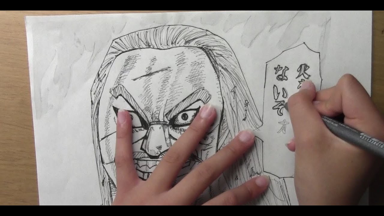 小学生がキングダム麃公 ひょうこう 将軍のイラストをデッサンして息抜き Youtube