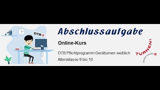 Online-Kurs DTB Gerätturnen Pflichtprogramm AK 7 bis 11