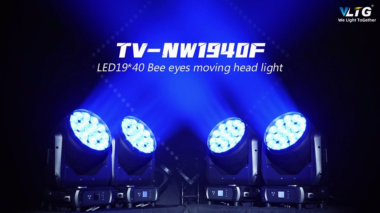 Introducing the LED 19*40W Bee Eyes Zoom Wash Moving Head Lights RGBW 4in1!
