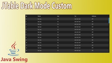 Java Swing - JTable Dark Mode Custom