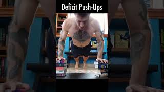 How to Do Deficit Push-Ups (for A Bigger Chest) #SHORTS