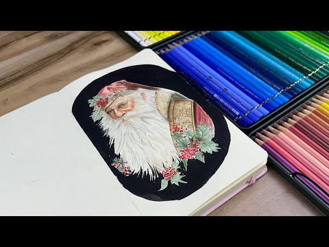 How to create easy painting with colored pencils? Unboxing 120-piece Faber Castell polychromos set