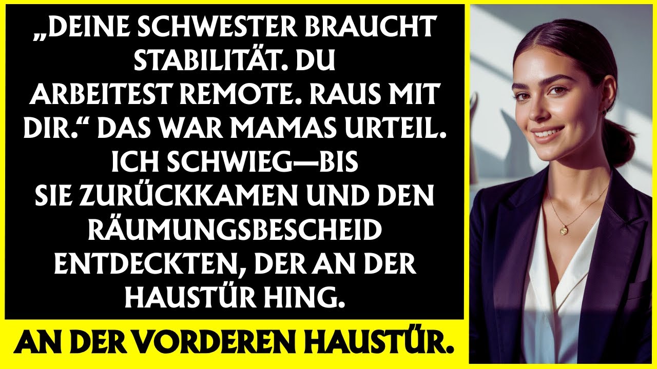 „Meine Eltern sagten: „Zieh aus – es ist jetzt das Haus deiner Schwester.“ Doch es gehörte mir...”