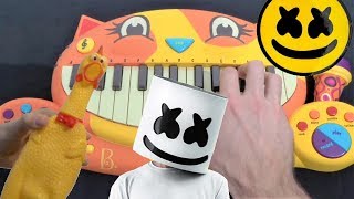 MARSHMELLO - HAPPIER ft BASTILLE ON A CAT PIANO, A CHICKEN AND A DRUM CALCULATOR screenshot 4