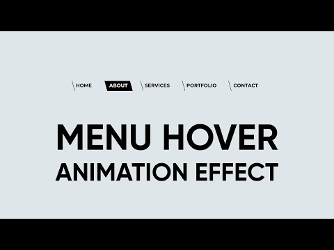 Simple Menu Hover Effect using HTML and CSS