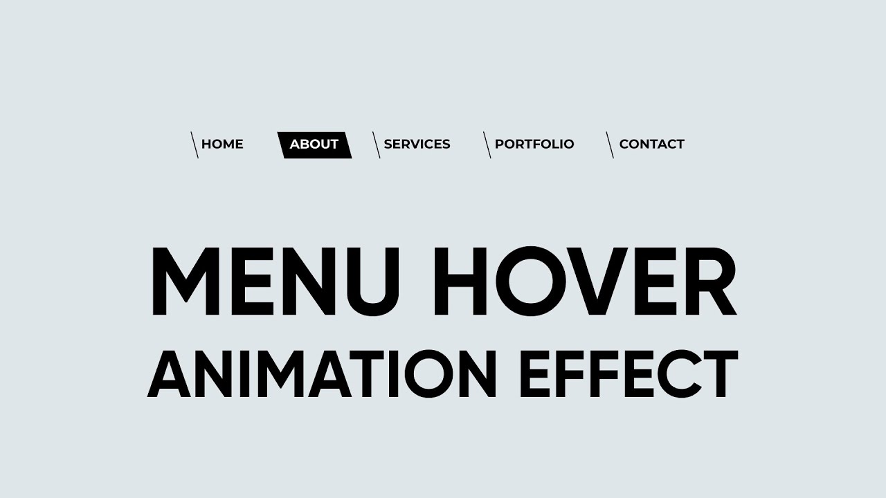 Simple Menu Hover Effect using HTML and CSS - YouTube