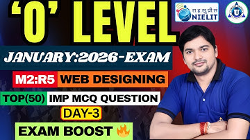 Web Designing M2:R5 | O Level Exam Jan 2026 | Day 2 | Most Expected MCQs | BY-Dhirendra Sir